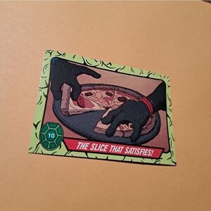 1989 Topps TMNT Slice Satisfies Trading Card 10 Teenage Mutant Ninja Turtles
